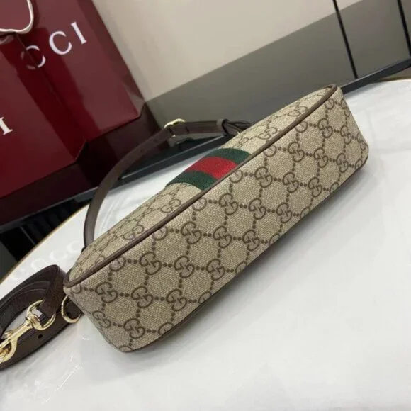 Gucci Ophidia Canvas Shoulder Bag (Small Size)